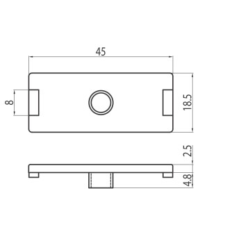 Zárókupak - 45x18 - Fekete