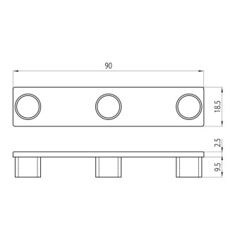 Zárókupak - 90x18 - Fekete