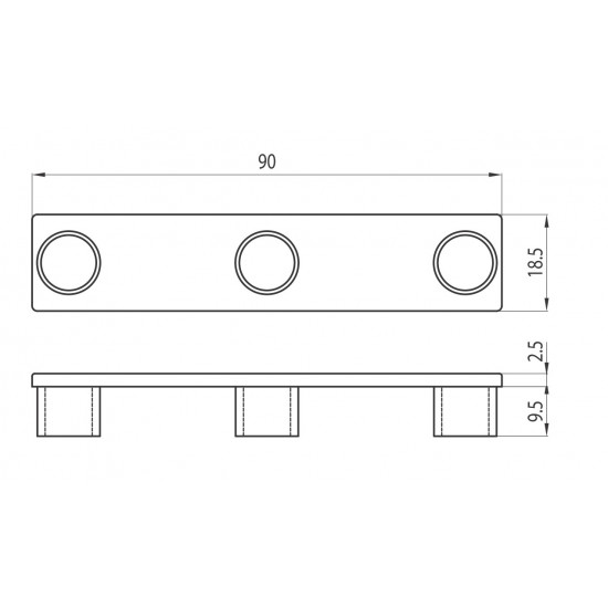 Zárókupak - 90x18 - Fekete