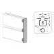 Zárókupak - 90x18 - Szürke Zárókupak - 90x18 - Szürke