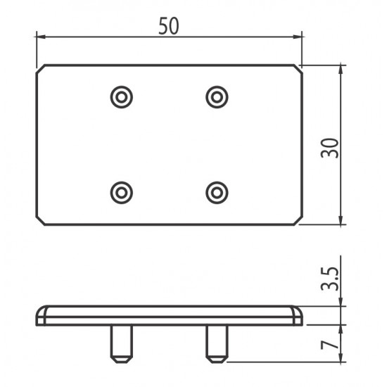 Zárókupak - 50x30 - Szürke