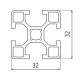 Aluprofil - 32x32 Aluprofil - 32x32