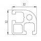 Aluprofil - 32x32 R90° Aluprofil - 32x32 R90°