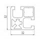 Aluprofil - 32x32 Két oldalon zárt - 90° Aluprofil - 32x32 Két oldalon zárt - 90°