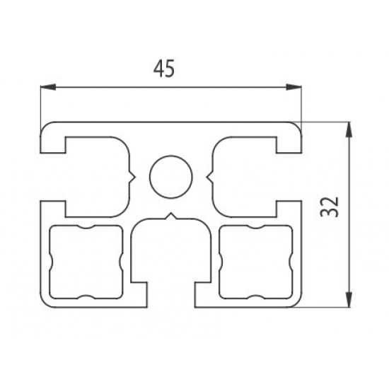 Aluprofil - 45x32