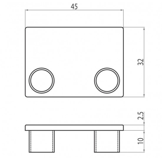 Zárókupak - 45x32 - Fekete