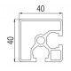 Aluprofil - 40x40 Két oldalon zárt - 90° Aluprofil - 40x40 Két oldalon zárt - 90°