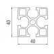 Aluprofil - 40x40 Könnyű