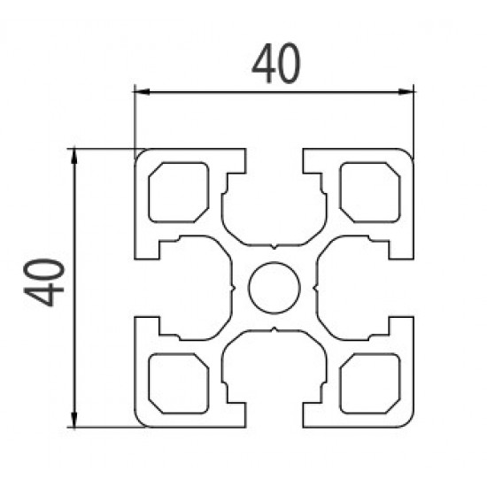 Aluprofil - 40x40 Nehéz