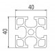 Aluprofil - 40x40 Nehéz Aluprofil - 40x40 Nehéz