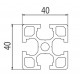 Aluprofil - 40x40 Nehéz