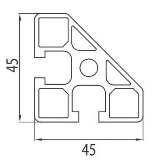 Aluprofil - 45x45 - 45°