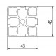 Aluprofil - 45x45 Négy oldalon zárt Aluprofil - 45x45 Négy oldalon zárt