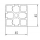 Aluprofil - 45x45 Négy oldalon zárt
