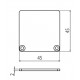 Kábelcsatorna Zárókupak - 45x45 - Alu Kábelcsatorna Zárókupak - 45x45 - Alu