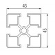 Aluprofil - 45x45 ECO Aluprofil - 45x45 ECO