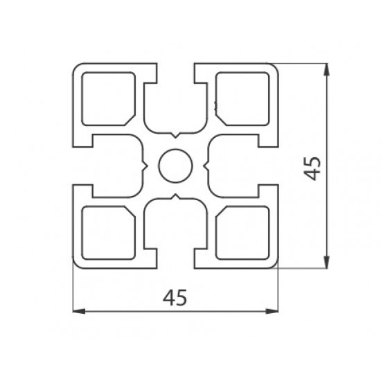 Aluprofil - 45x45 Nehéz