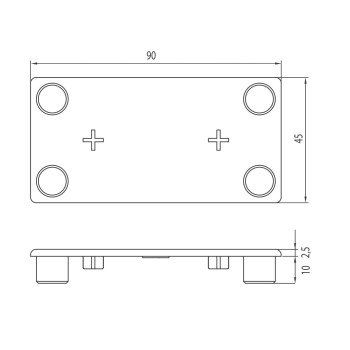 Zárókupak - 90x45 - Szürke