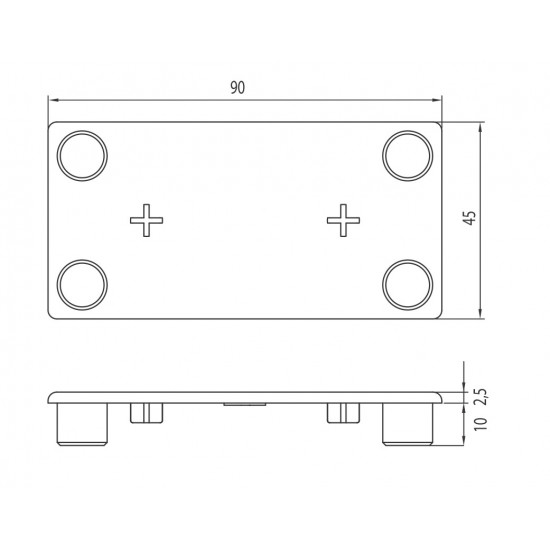 Zárókupak - 90x45 - Szürke