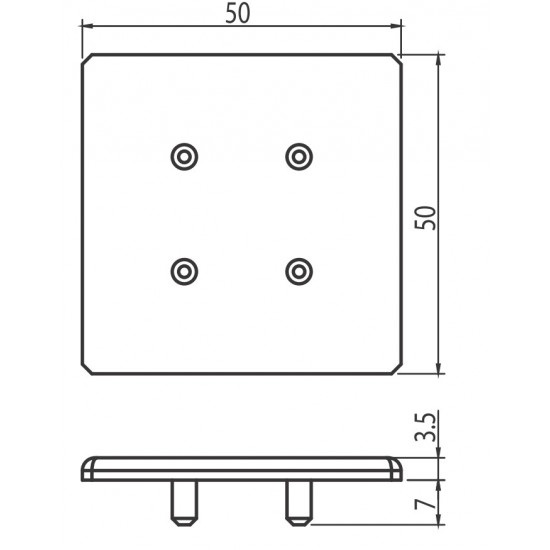 Zárókupak - 50x50 - Szürke