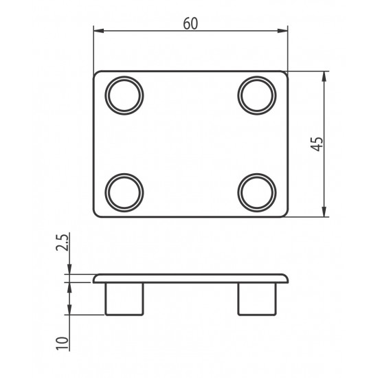 Zárókupak - 60x45 - Fekete