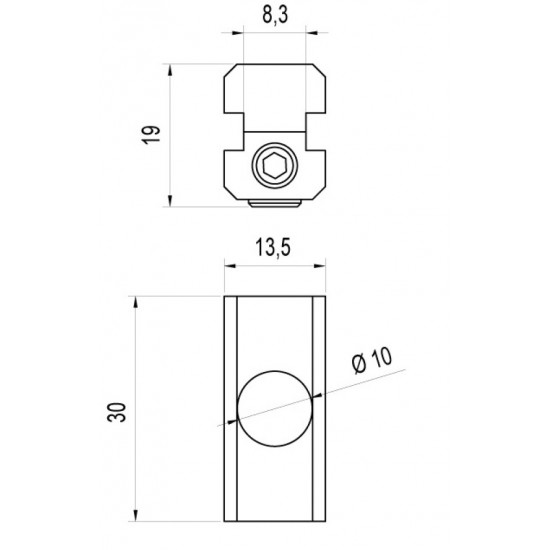 M8-ujps40 - Szögösszekötő