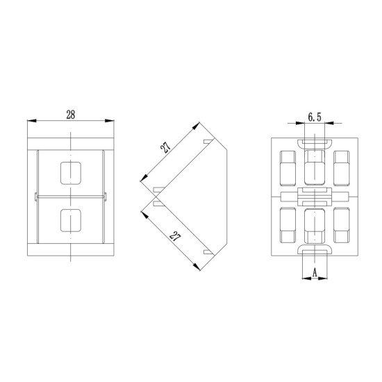 Sarokelem - 30x30 - Alu változat