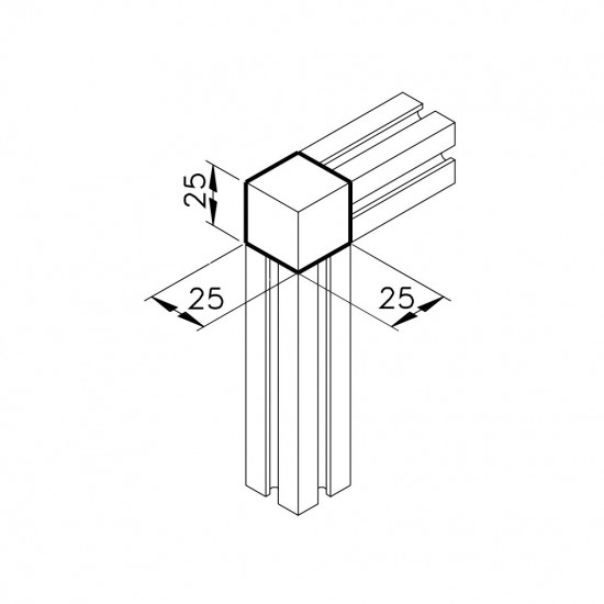 Kockaösszekötő - 25x25 - 2D
