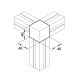 Kockaösszekötő - 40x40 - 3D Kockaösszekötő - 40x40 - 3D