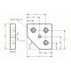 Talplemez - 80x80 - 45 - M10 - Alu Talplemez - 80x80 - 45 - M10 - Alu