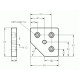 Talplemez - 80x80 - 45 - M12 - Alu Talplemez - 80x80 - 45 - M12 - Alu