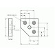Talplemez - 80x80 - 45 - M16 - Alu Talplemez - 80x80 - 45 - M16 - Alu