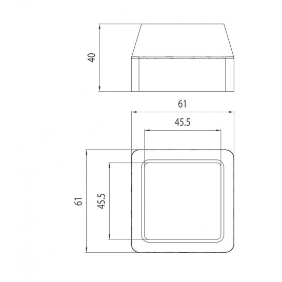 Takaró kupak lábhoz 40x40/45x45 - Pa