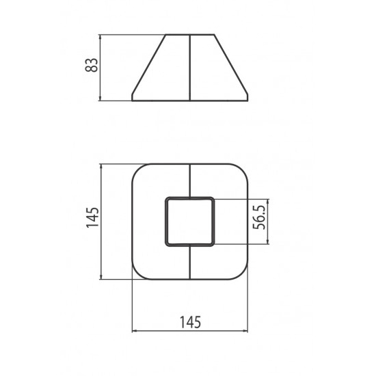 Takaró kupak lábhoz 40x40/45x45 - Pa