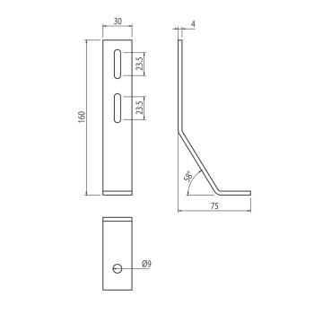 Talp - 30x30 RAL7040