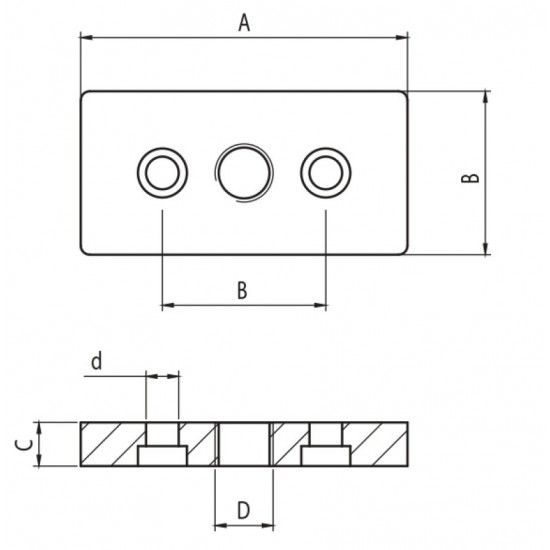 Pneumatikus elem - 90x45 - Alu -1/4"