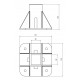 Talp - 40x40 - Alu - Univerzális Talp - 40x40 - Alu - Univerzális