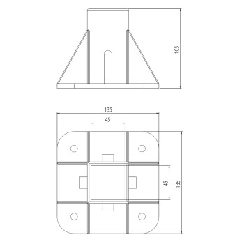 Talp - 45x45 - Alu - Univerzális