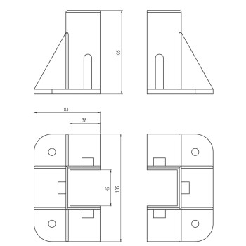 Talp - 90x45 - Alu - Univerzális