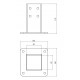 Talp - 80x80 - RAL7040 - Univerzális Talp - 80x80 - RAL7040 - Univerzális