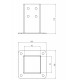 Talp - 90x90 - RAL7040 - Univerzális Talp - 90x90 - RAL7040 - Univerzális