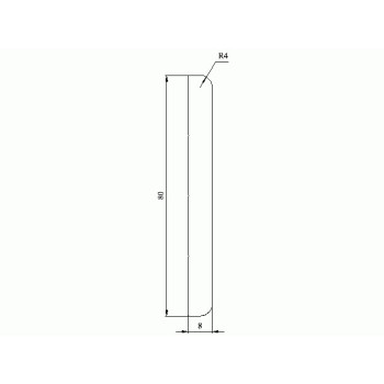 Aluprofil - M - 80x8