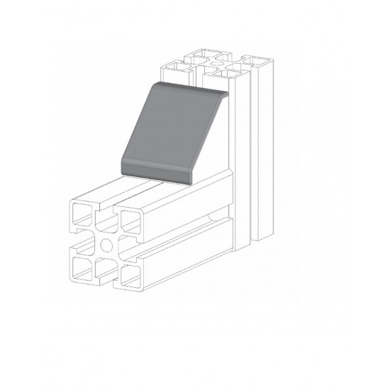 Zárókupak sarokelemhez - 43x43 - Szürke