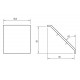 Zárókupak sarokelemhez - 86x86 - Fekete Zárókupak sarokelemhez - 86x86 - Fekete