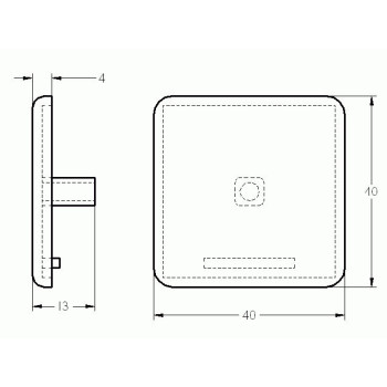 Zárókupak - 40x40 - Fekete